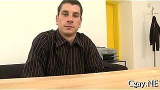 Immodest blowjob for lusty homosexual porn video